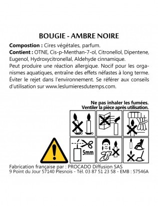 Boîte 10 bougies t-light Ambre noire