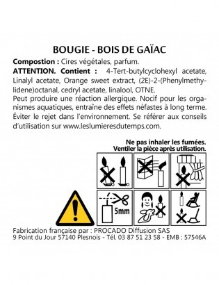 Boîte 10 bougies t-light Bois de gaïac