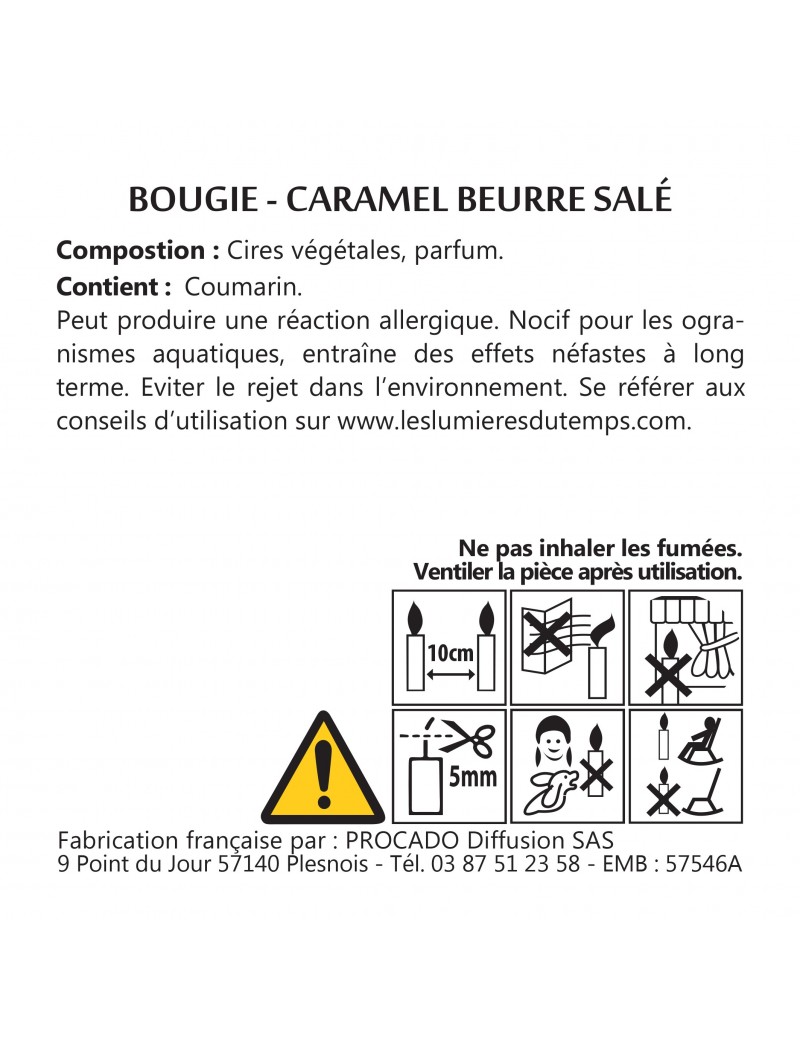 Boîte 10 bougies t-light Caramel beurre salé