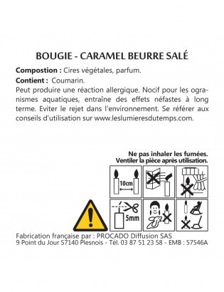Boîte 10 bougies t-light Caramel beurre salé