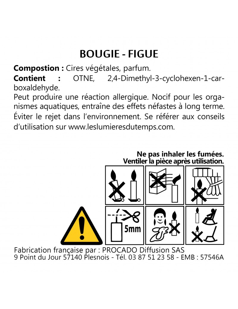 Boîte 10 bougies t-light Figue