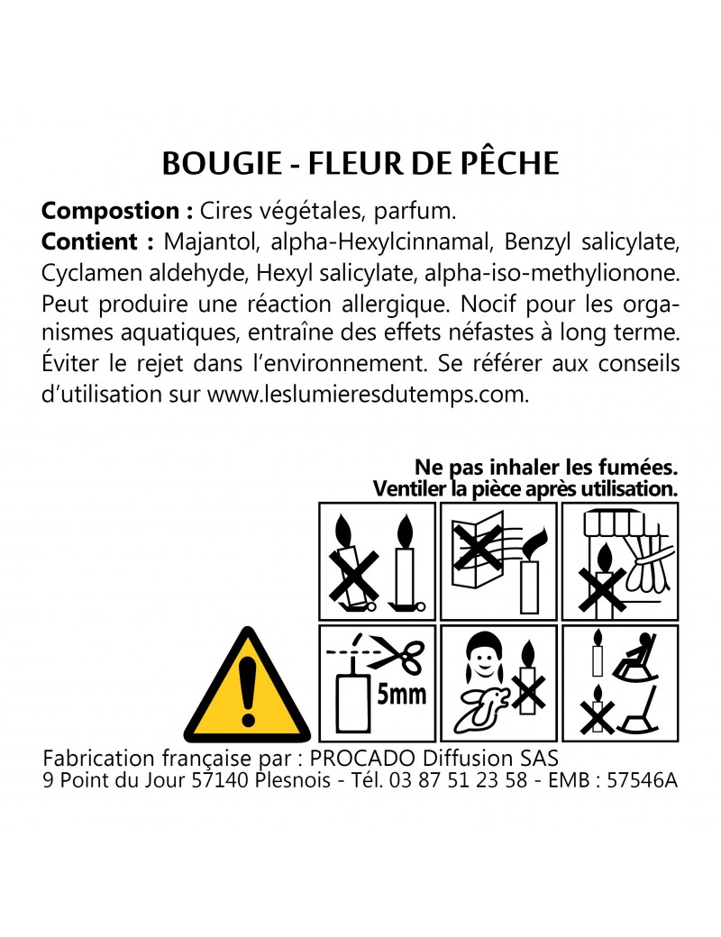 Boîte 10 bougies t-light Fleur de pêche