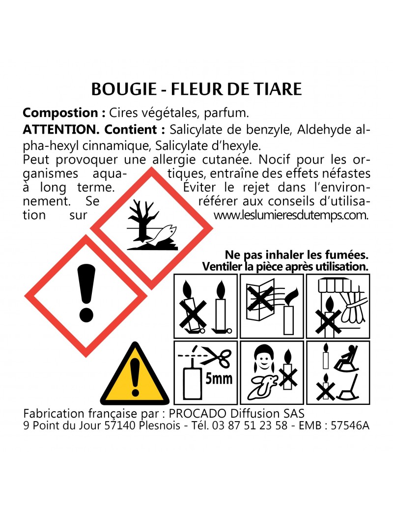Boîte 10 bougies t-light Fleur de tiaré