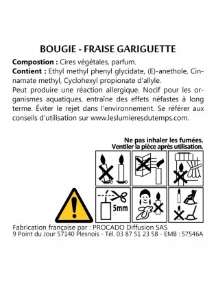 Boîte 10 bougies t-light Fraise gariguette