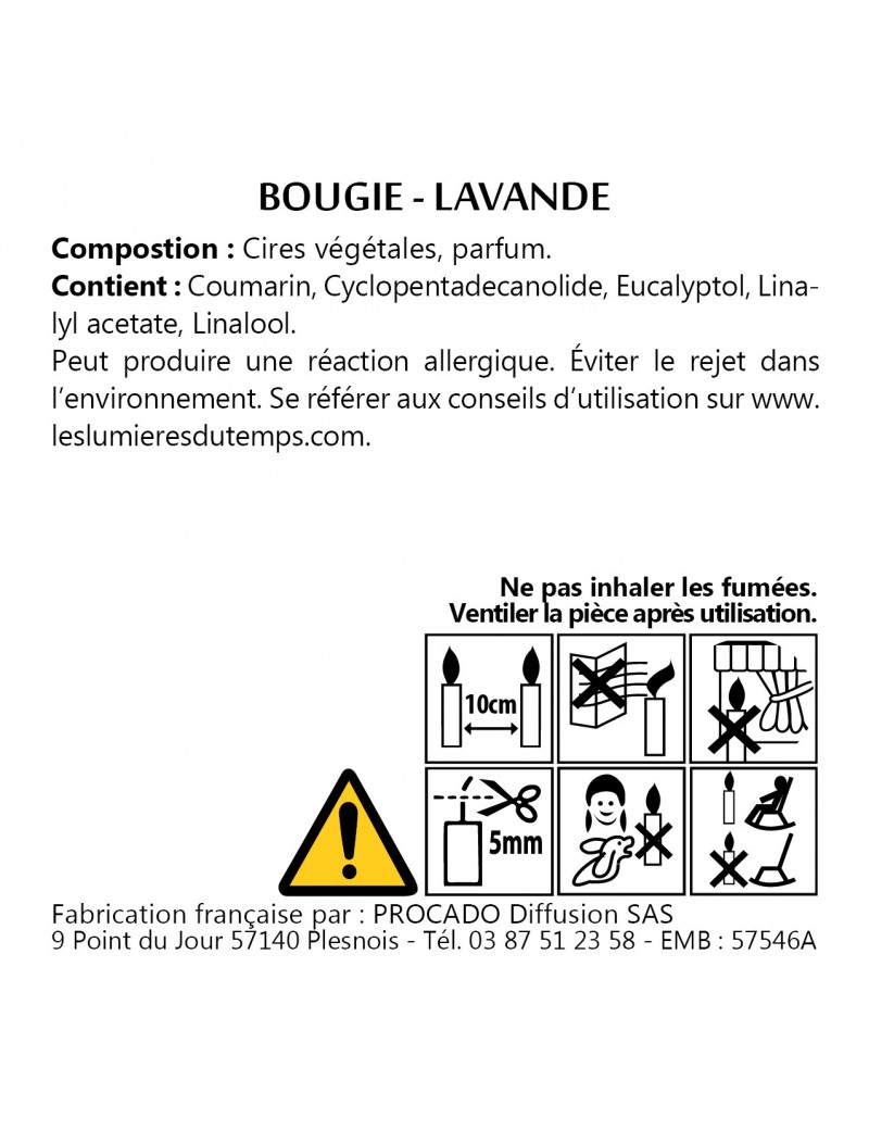 Boîte 10 bougies t-light Lavande
