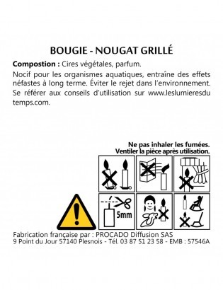 Boîte 10 bougies t-light Nougat grillé