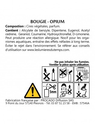 Boîte 10 bougies t-light Opium