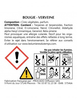 Boîte 10 bougies t-light Verveine