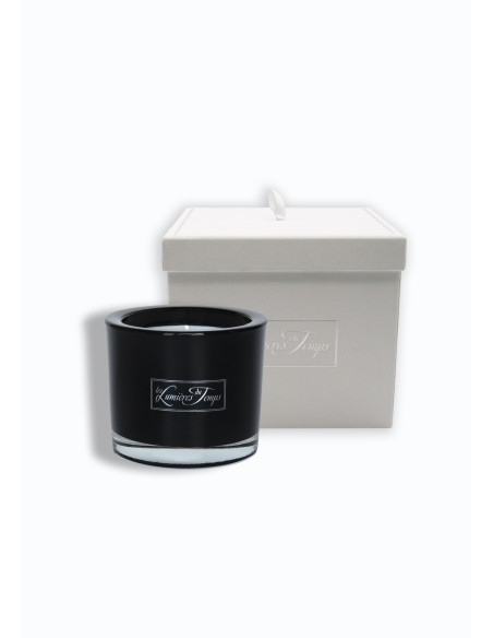 Bougie 200 g Luxe Ambre Noire avec boîte | Les Lumières du Temps