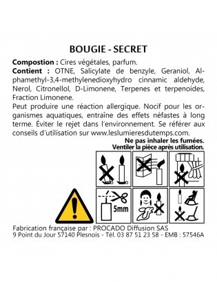Bougie Luxe Secret 2,2 kg | Les Lumières du Temps