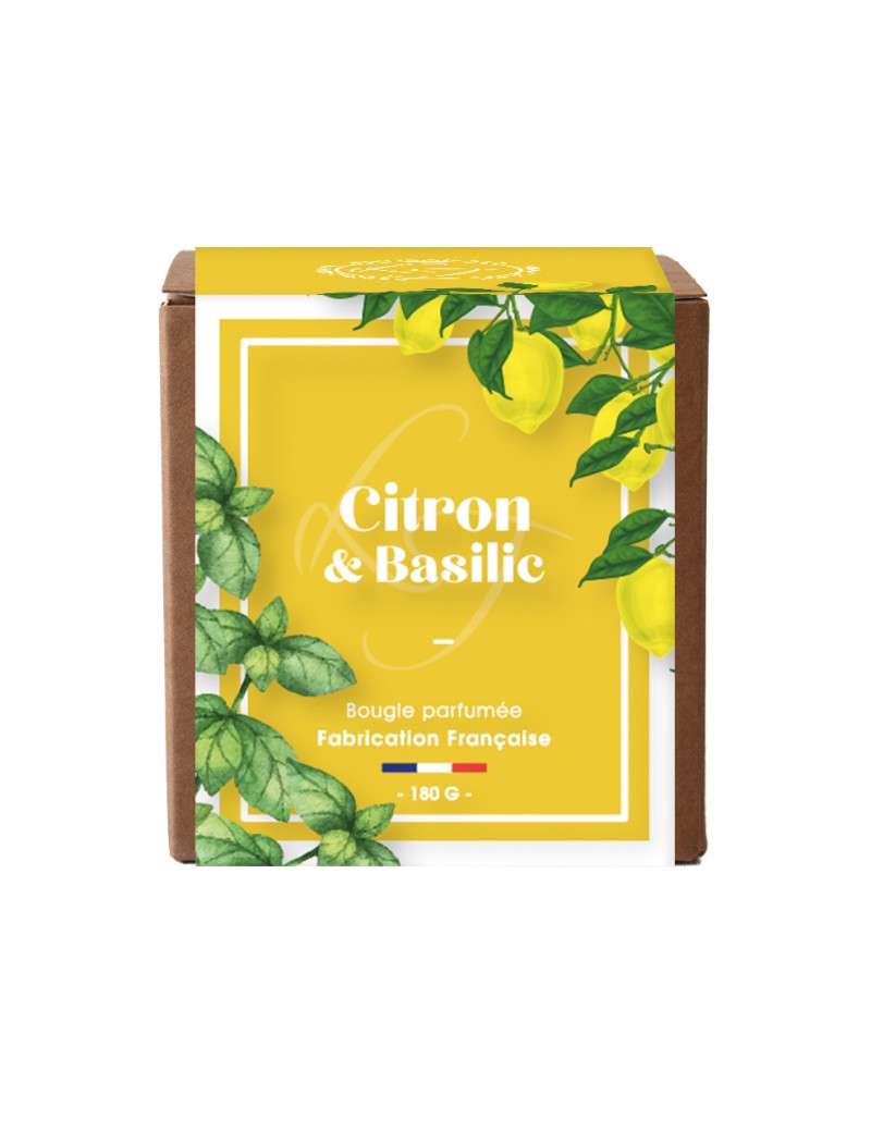 Bougie végétale 180 gr Duo Citron & Basilic