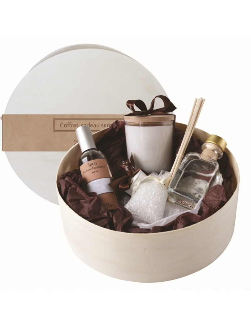 Grand Coffret Rond Bois d'Olivier