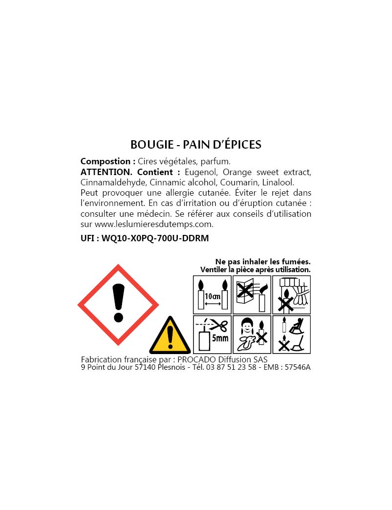 Bougie végétale 35 gr Pain d'épices