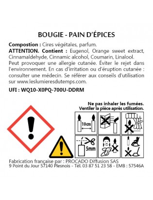 Bougie végétale 35 gr Pain d'épices