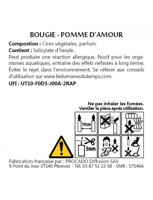 Bougie végétale 35 gr Pomme d'amour