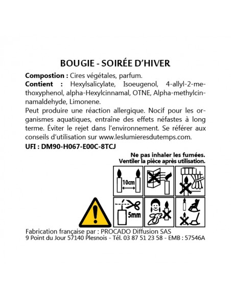 Bougie végétale 35 gr Soirée d'hiver