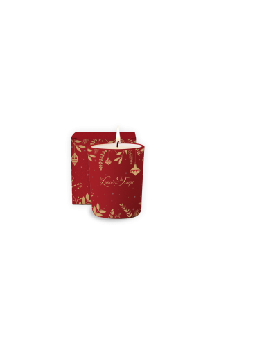 Bougie 180gr Rouge Marrons grillés Noël 2023