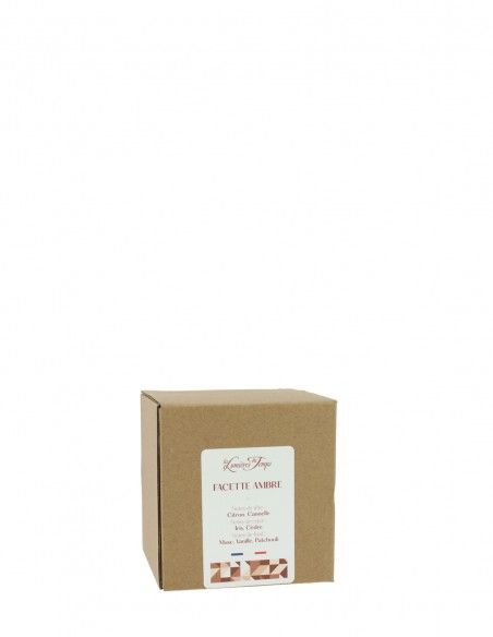 Bougie Facette Ambre 220 g Bois Mystique