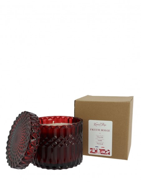 Bougie Facette Rouge 360 g Patchouli