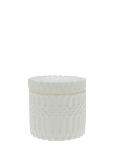 Bougie Facette Blanche 360 g Poudre de Riz | Les Lumières du Temps