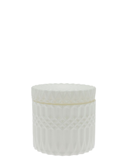 Bougie Facette Blanche 360 g Poudre de Riz | Les Lumières du Temps