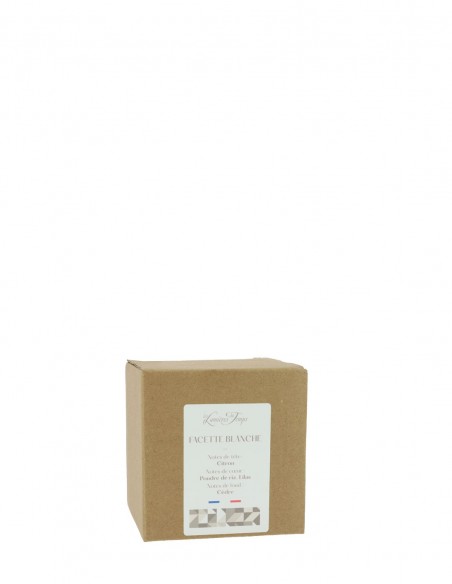 Bougie Facette Blanche 220 g Poudre de Riz | Les Lumières du Temps