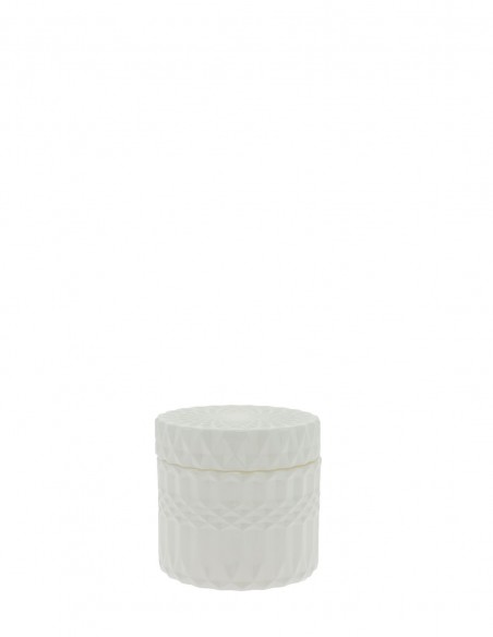 Bougie Facette Blanche 220 g Poudre de Riz | Les Lumières du Temps