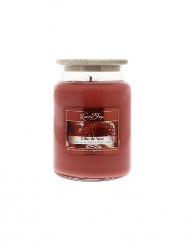 Bougie Cire Colorée 670 g Délice de Fraise