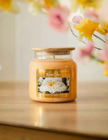 Bougie Cire Colorée parfum Fleur de Tiaré