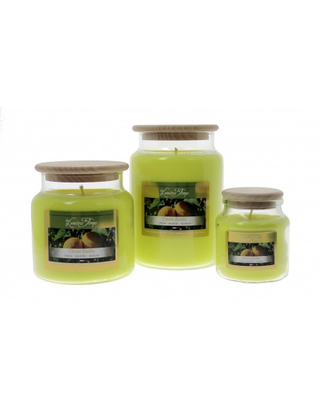 Bougie Cire Colorée Citron Basilic