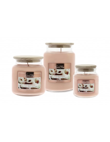 Bougie Cire Colorée parfum Pêche Gourmande