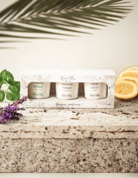 Coffret N°8 Traditionnel 3 bougies x 90 g