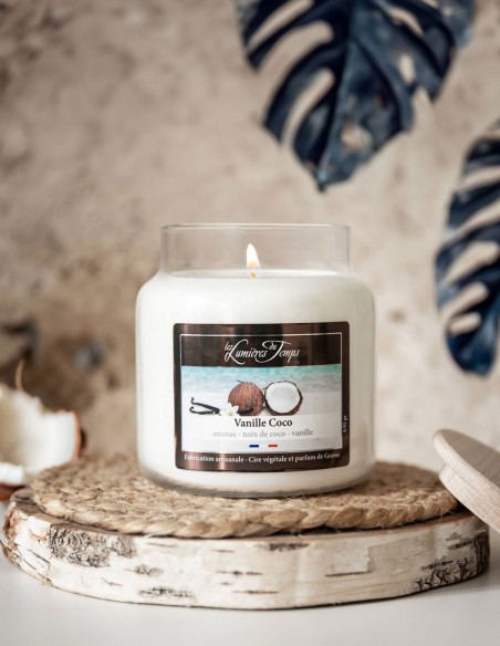 Bougie Cire Colorée 145 g Vanille Coco