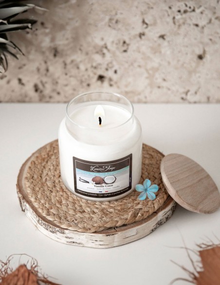 Bougie Cire Colorée 145 g Vanille Coco