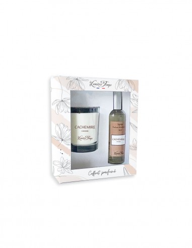 Coffret bougie 180 g + Spray 100 ml Cachemire