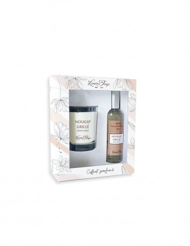 Coffret bougie 180 g + Spray 100 ml Nougat Grillé