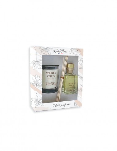 Coffret Bougie 180 g + Diffuseur 100 ml Vanille Coco