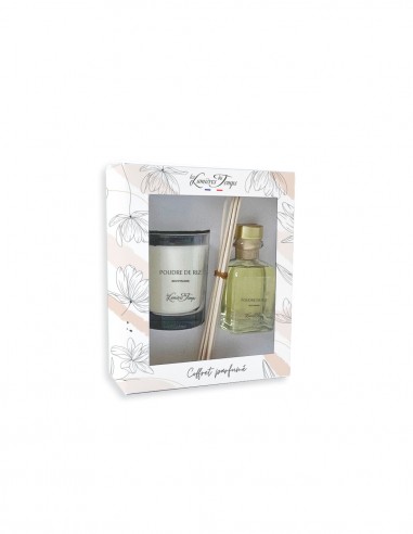 Coffret Bougie 180 g + Diffuseur 100 ml Poudre de Riz