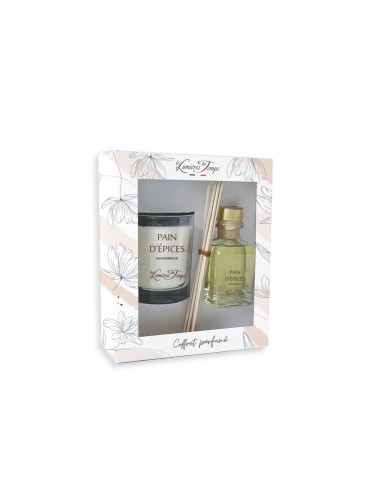 Coffret Bougie 180 g + Diffuseur 100 ml Pain d'Epices