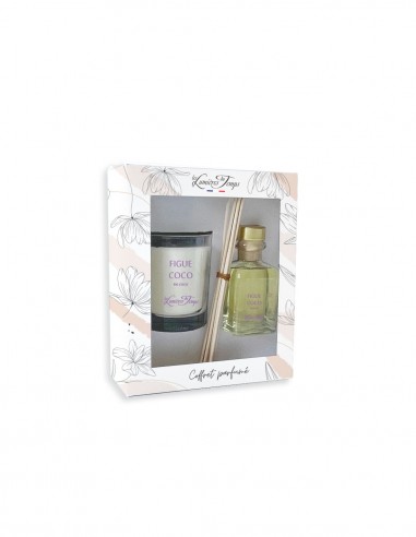 Coffret Bougie 180 g + Diffuseur 100 ml Figue Coco