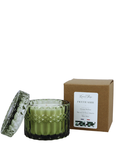 Bougie Facette Verte 360 g Thé Vert