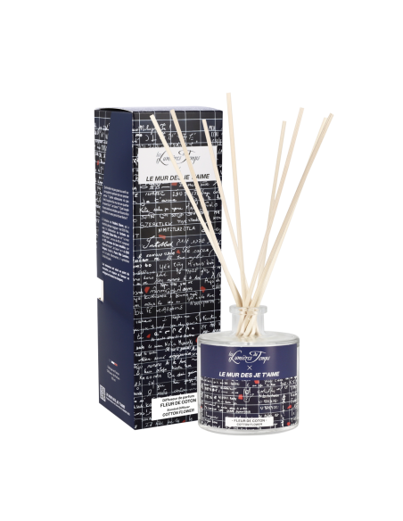 Diffuseur de Parfum Le mur des je t'aime 100 ml Fleur de Coton