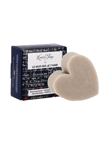 Savon Solide Cœur Le mur des je t'aime 85 g Touche de Mauve