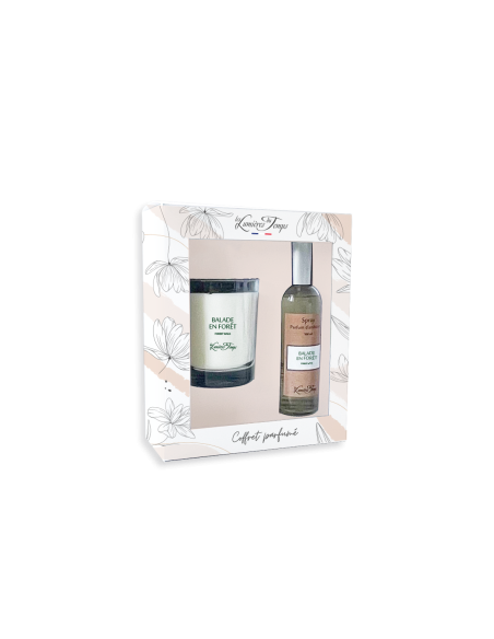 Coffret Bougie 180 g + Spray 100 ml Balade en Forêt