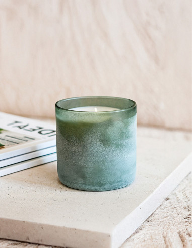 Bougie Cassiopée Verte 430 g parfum Poudre de Riz
