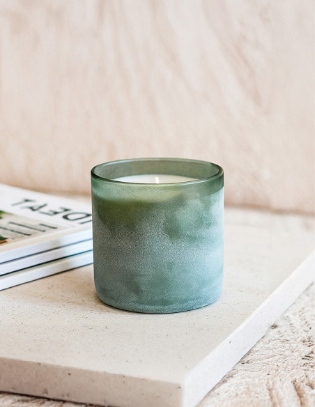 Bougie Cassiopée Verte 430 g parfum Poudre de Riz