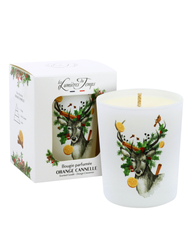 Bougie Traditions Enchantées 180 g Orange Cannelle. Collection de Noël