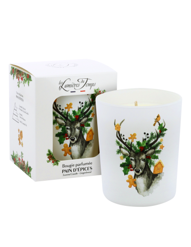 Cadeau Bougie Traditions Enchantées 180 g Pain d'Épices collection de Noël