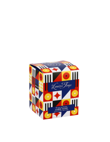 Bougie Chromatik 90 g Ambre Noire cadeau idéal pour les fêtes et Noël