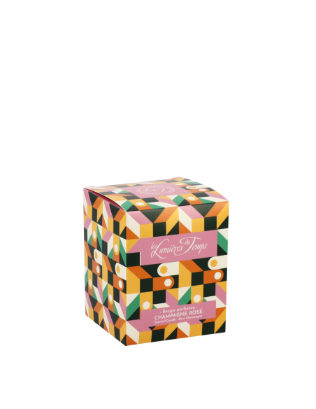 Bougie Chromatik 90 g Champagne Rosé cadeau à offrir pour Noël